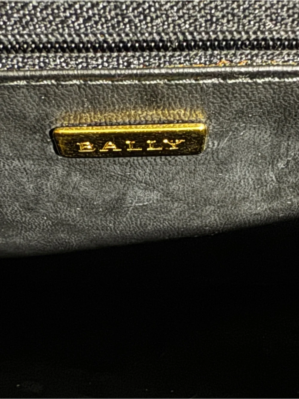 Bally Navy Leather Structured Satchel/Tote Gold Charm/Hardwares Made in Italy